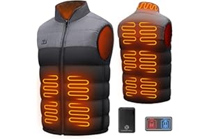XINSONYUELL Heated Vest for Men: Electric Heating Vests with Battery Pack Included - 11 Heat Zones Smart Warming Clothing
