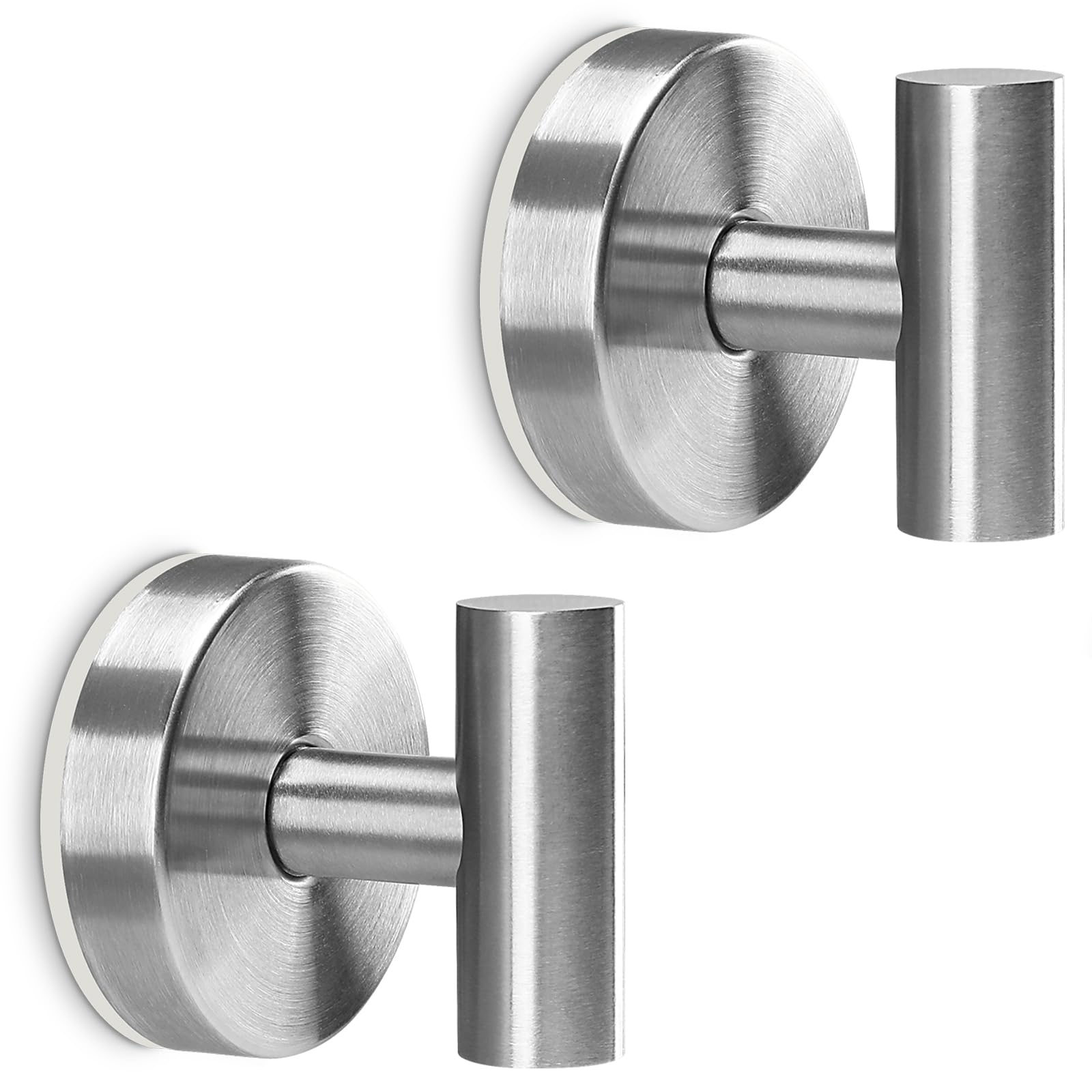 Photo 1 of Towel Hooks Shower Suction Hook Towel Hanger for Bathroom Hanging Coat, Robe, Removable Wall Mounted Hook for Bedroom Kitchen Hotel Pool Brushed Nickel(4-Pack)