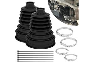 Surosha 2PCS CV Boot Repair Kit, CV Axle Boot, Silicone Vehicle Axle Repair Kit with 2 Stainless Steel Clamps & 3 Cable Ties,