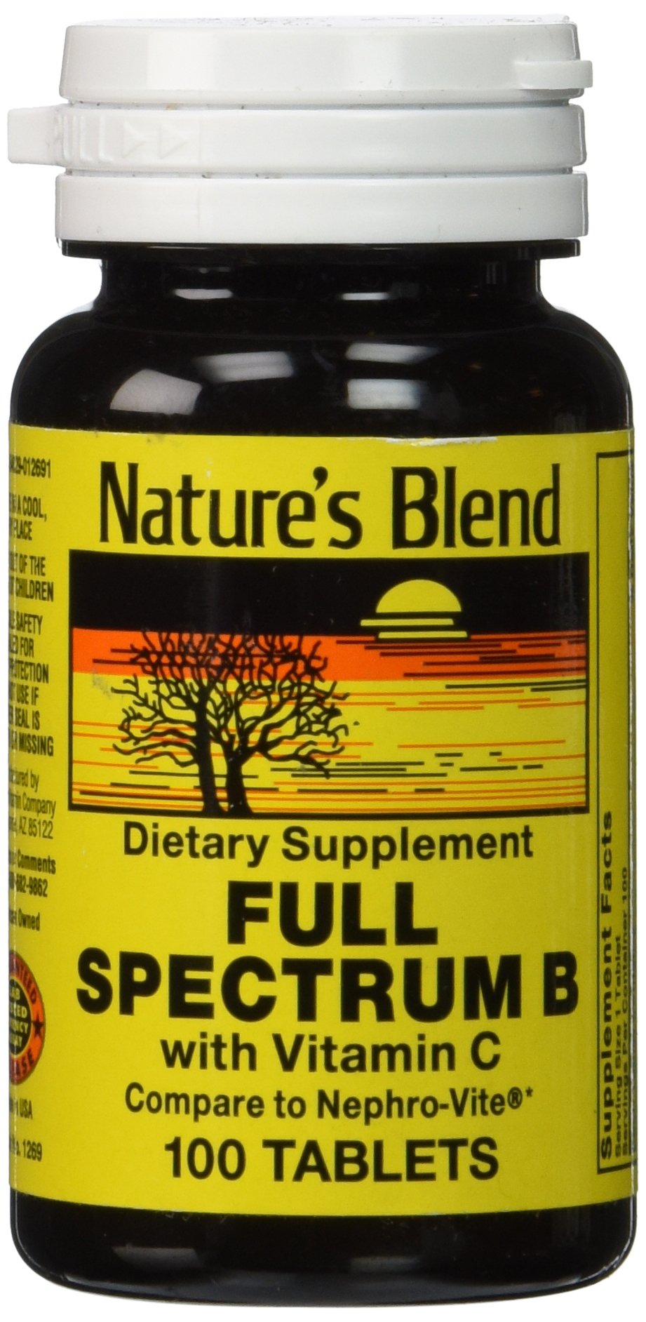 Nature's Blend Full Spectrum B with Vitamin C 100 Tabs Buy Online in