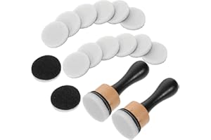 GRADENEVE DIY Ink Painting Sponge Daubers with Handles for Watercolor Oil Paints Flat Sponges and Ergonomic