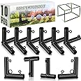 Blulu 10 Pieces 1'' Golf Frame Corner Kit DIY Canopy Fittings Kit with Threaded Eye Bolts for EMT Pipe 10' l x 10' W x 10' H Practice Golf Cage Net Indoor Outdoor Home, Black
