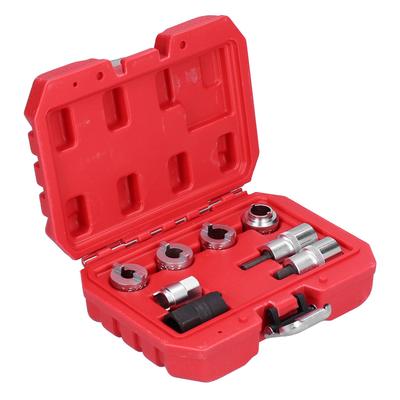 Suspension Strut Socket 8 Pcs Metal Suspension Strut Nut Sockets Screw Nut Tightening Sleeve Removal Disassembly Tool Set for Car Repairing Maintenance