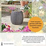 Garden Mile Solar Rock Fall Water Fountain with LED Light Resin Outdoor Garden view 5
