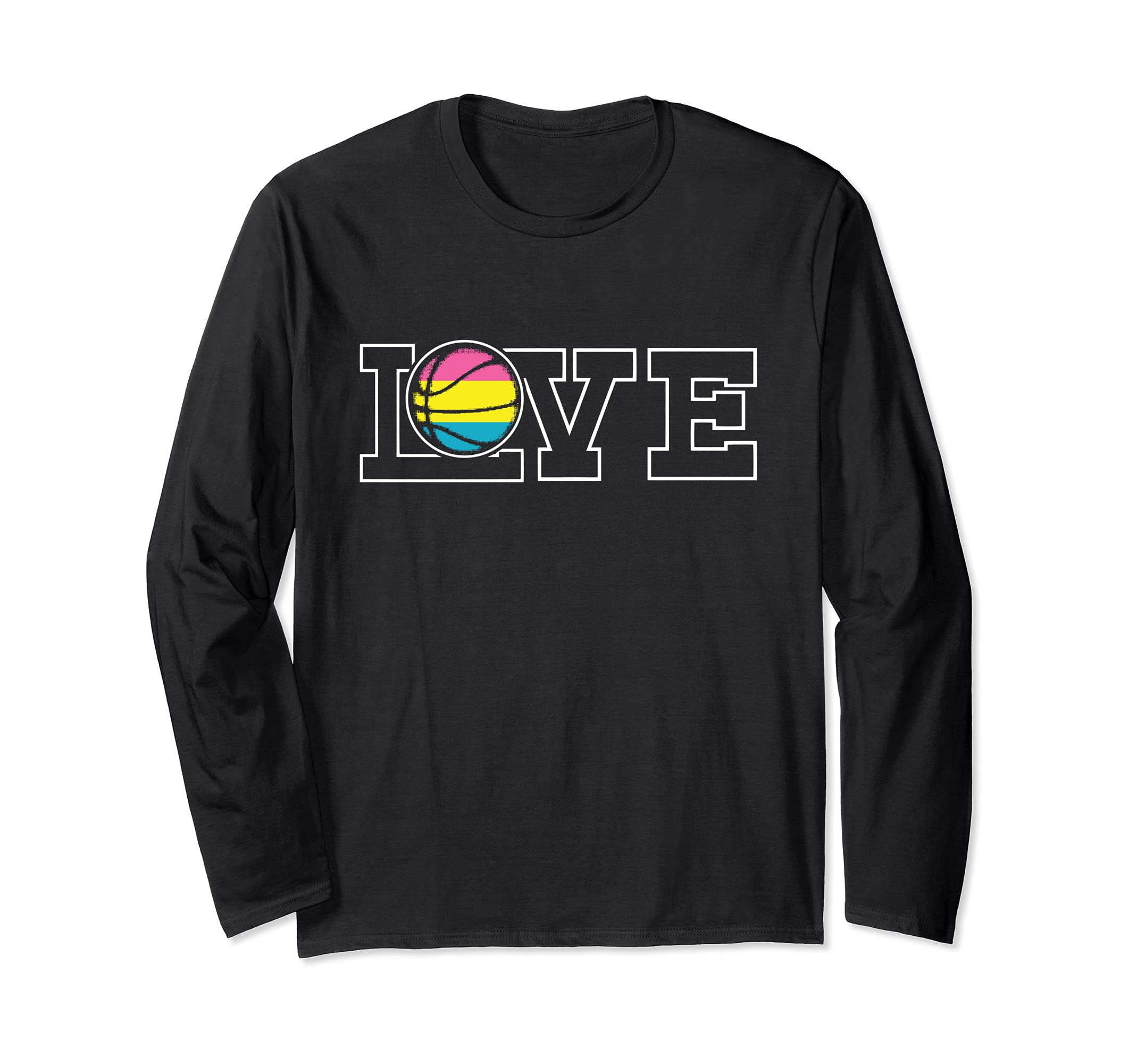 Love Basketball LGBT-Q Pansexual Pride Sport Fan Ally Long Sleeve T-Shirt