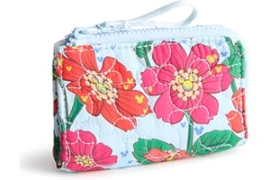 Vera Bradley Women's Disney Featherweight Zip Card Pouch, Mickey Meadow, One Size