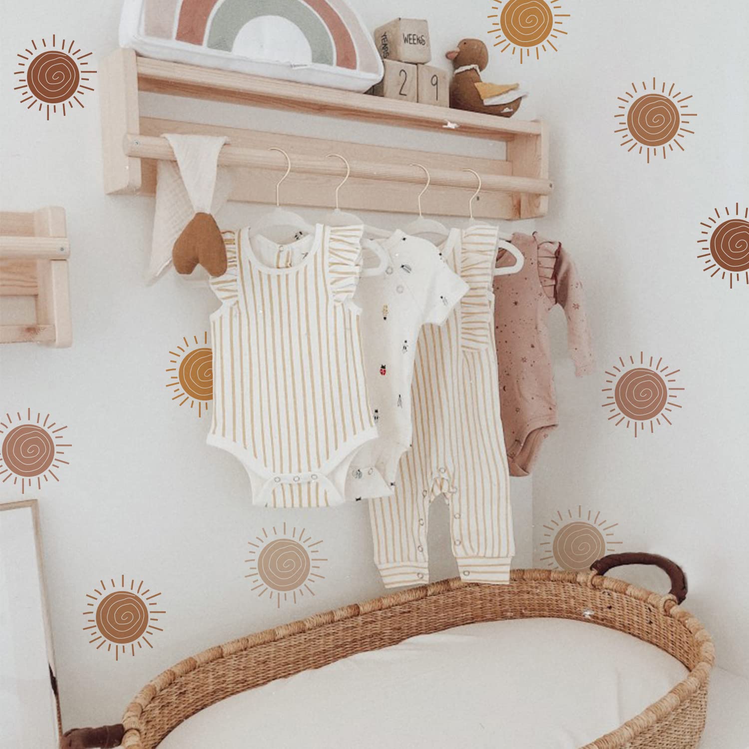 JINGQIANLIU Cute Sun Wall Stickers for Kids DIY Decorative Art Decor Nursery, Removable Vinyl Sticker Bedrooms, Baby Room, Play Peel and Stick, (P45) — image 1