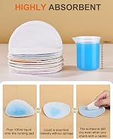 Lictin 12 Pcs Nursing Pads Set Organic Bamboo Washable 6 Pairs + Bags view 3