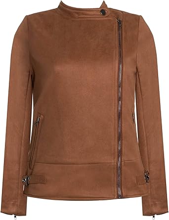 jaqueta feminina biker suede