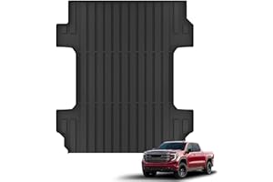 KARPAL Truck Bed Mat for 2019-2026 Chevy Silverado 1500 & GMC Sierra 1500 6.6FT Standard Bed (Not Fit 5.8FT/6.8FT Bed), TPE All Weather Truck Bed Liner Cargo Trunk Accessories for Silverado/Sierra