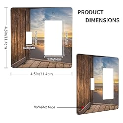 Sun Beach Grass Ocean Landscape 2 Gang Light Switch