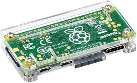FHJZXDGHNXFGH Pi Zero Case Raspberry Pi Zero 4 In Kit Estuche de acrílico para Raspberry Pi Zero W y Pi Zero 1.3 (acrílico Transparente)