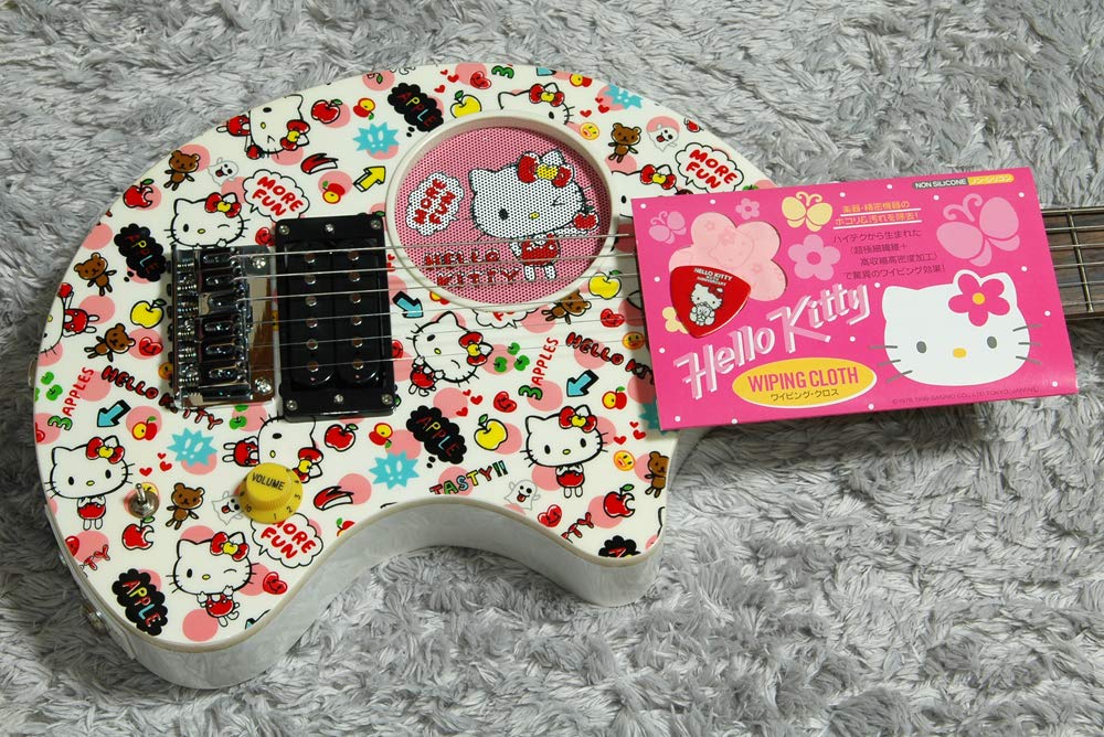 フェルナンデス キティちゃんクロス ピック付き ハローキティ45周年記念モデル ぞうさんギター ミニギター Fernandes B07pq8d3zk アンプ内蔵 Zo 3 Hk 19 エレキギター 品質一番の Eurlhosnakamel Dz