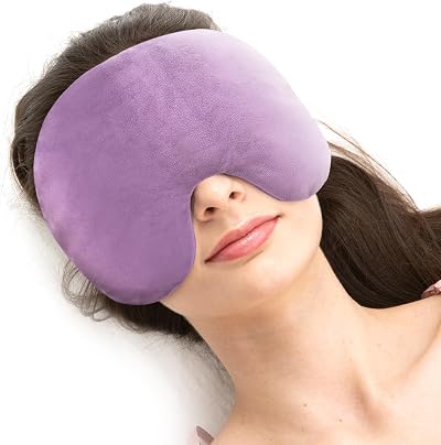 Aroma Season Microwave Face Heating Mask - Lavender Scent, Washable, Purple