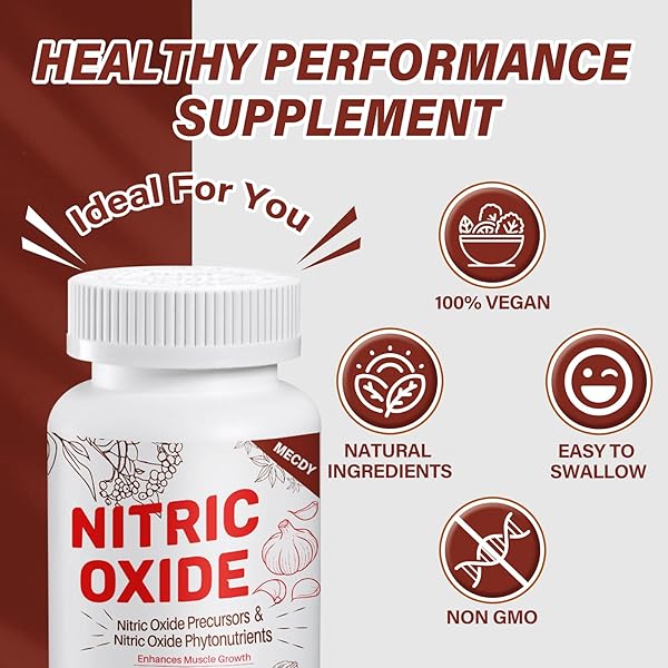 NITRIC OXIDE SUPPLEMENT FOR MEN WITH NITRIC OXIDE PRECURSOR & NITRIC OXIDE PHYTONUTRIENTS BLEND, NITRIC OXIDE ENHANCER 2255MG PER SERVING-CIRCULATION, HEART, IMMUNE & MUSCLE HEALTH, 90 CAPSULES