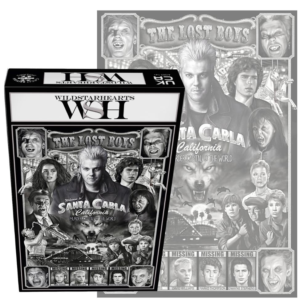 Lost Boys 1000 Piece Jigsaw Puzzle - Santa Carla Lost Boys Montage - Classic Gothic Horror Movie Jigsaw; Eco Friendly Puzzle Gift for Adults & Families