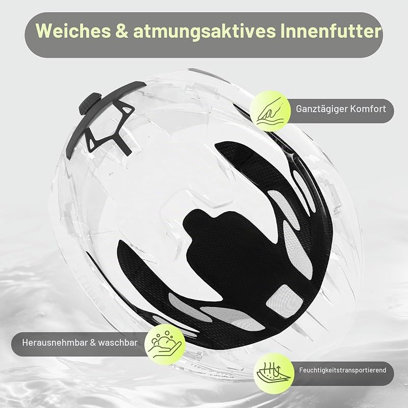 Erwachsene Fahrradhelm Herren Damen – Leicht stabil und verstellbar aus EPS-Material mit 15 Belüftungsöffnungen Innenfutter abnehmbar L (59–61 cm) (Matt Schwarz, L(59-61cm))