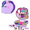 Polly Pocket Compact Playset, Jumpin' Style Pony with 2 Micro Dolls & Accessories, Travel Toys with Surprise Reveals