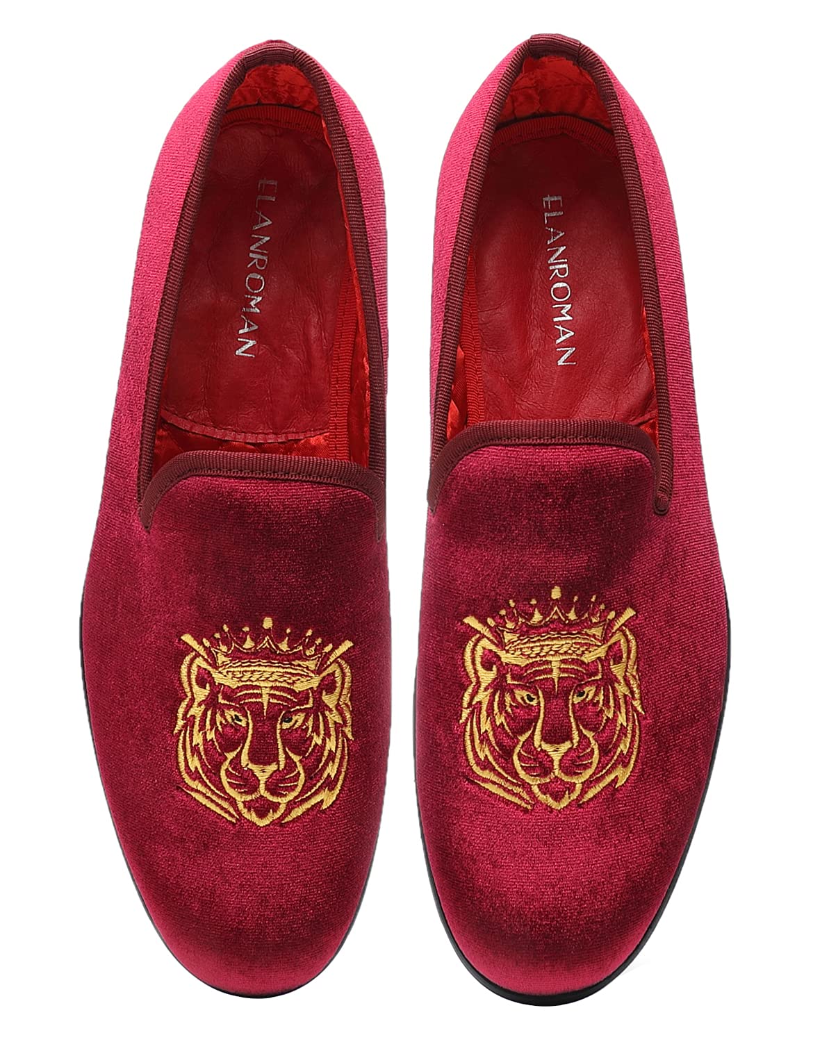Mua ELANROMAN Men Loafers Embroidered Tiger Head 3.0 Penny 