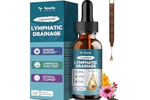 TOTARIA Liposomal Lymphatic Drainage Drops - 11 In 1 Organic Lymphatic Drainage Supplement with Burdock Root, Echinacea, Elderberry, Calendula, Cleavers Herb, Dandelion Supports Lymphatic Health 2 FL.OZ