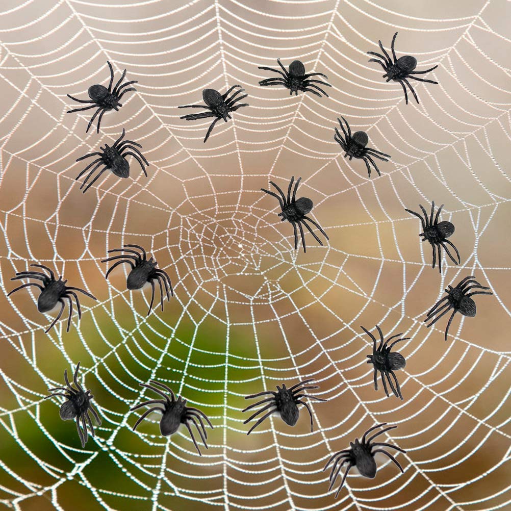 VGoodall Halloween Spinnen, 50 Stück Realistische Spinne Spider Spielfiguren Halloween Party Dekrotion Tischdeko