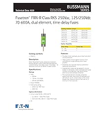 Bussman Eaton FRN-R-200 Fuse 200A 250V Class RK5