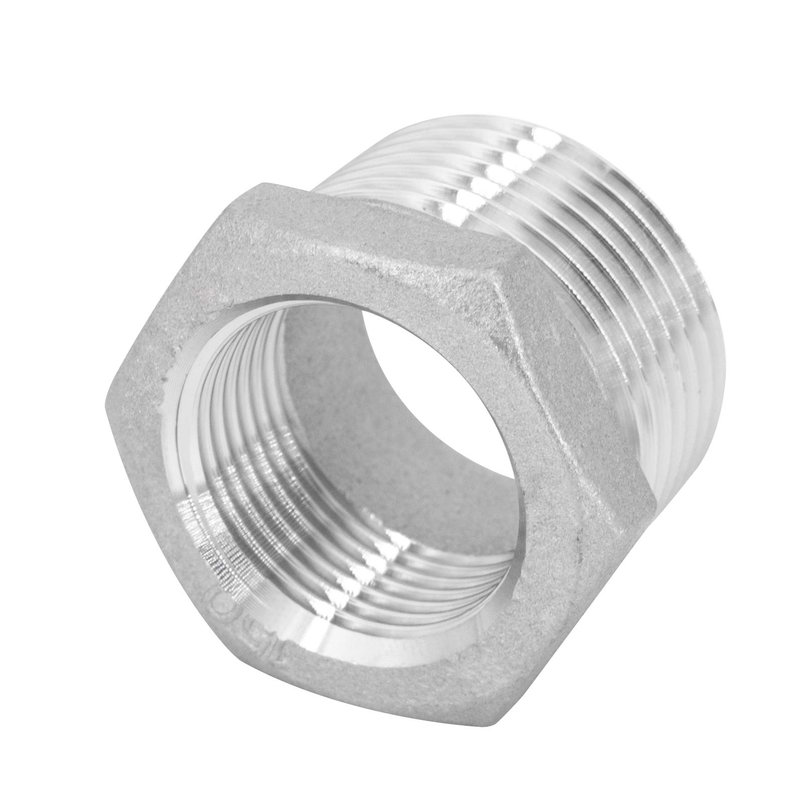 1 1/4" x 1" KI Stainless Steel Reducer Reducer V4A Thread Fitting AG x IG