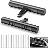 2 Pack Custom Car Air Freshener Diffuser Vent Clips with 12 Refill Sticks | Refillable Car Air Freshener Vent Clips, office, bathroom and other small spaces; Fragrance-free,no essential oils.
