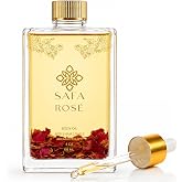 SAFA Rose Body Oil | Bulgarian Rose Essential Oil &amp; Rose Petals | 4 fl oz | Fast Absorbing After Shower Scented Body Oil | Organic Argan &amp; Sweet Almond | Silky Moisturizer for Face, Skin, Hair &amp; Nails