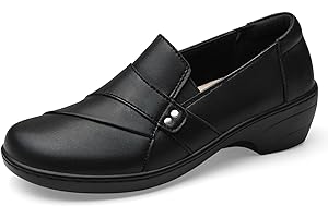 KORDAL Women's Comfortable & Lightweight Leather Loafers Slip-Ons Stylish Business Casual Dress Shoes Work Office Everyday Walking Shoes for Women