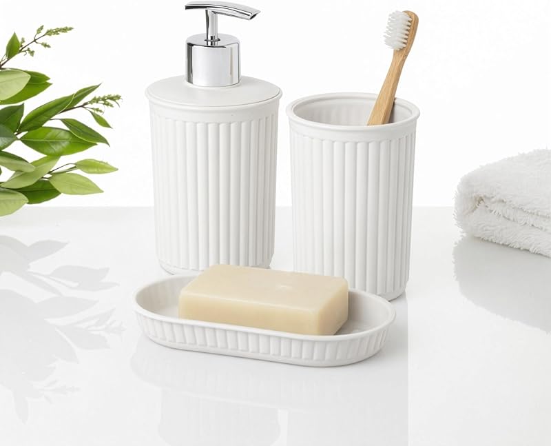 Ensemble 3 Pièces Comptoir Salle Bain (Gobelet +, sans BPA