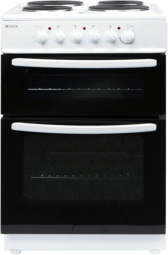 Haden HEST60W Electric Cooker Freestanding 64 Litre Oven with 4 Solid