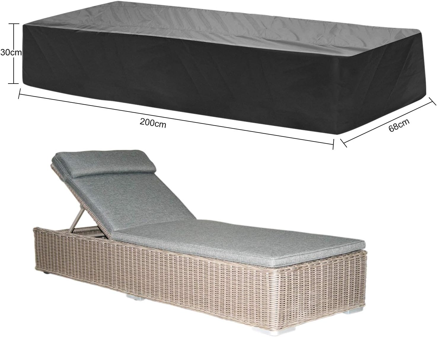 TEPSMIGO Fundas tumbonas jardin,Funda protectora para tumbona,Funda