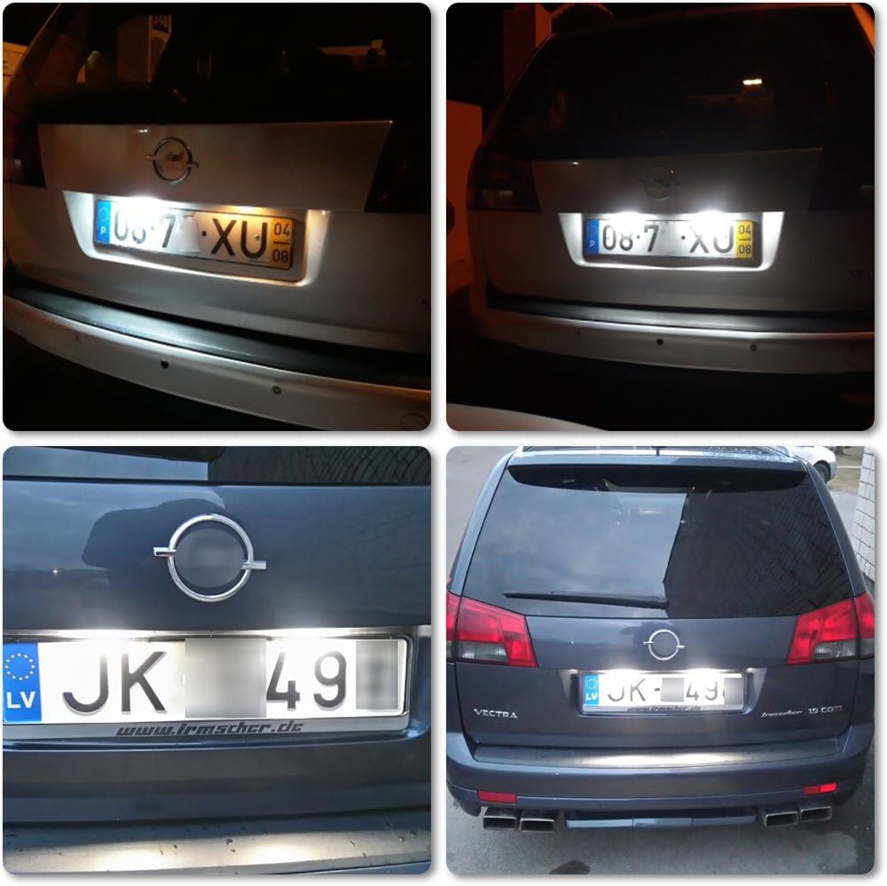vectra c number plate bulb