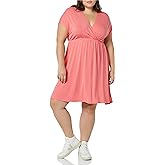 Amazon Essentials Women's Surplice Dress (Available in Plus Size)