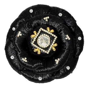 Buy Styling Fashion Synthetic Hair Buns Dark Black Ad Stone Fancy