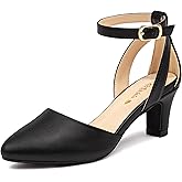 Motasha Girls Dress Shoes Girls High Heel Sparkly Flower Girl Shoes Closed Toe Ankle Strap Princess Girl Pump for Little Big Kids Formal Wedding Party Birthday