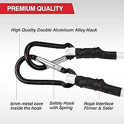 WORKPRO 24 Inch Bungee Cords with Hooks, 4 Pack
