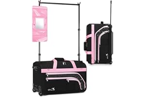 Dance Bag with Garment Rack, 23" Professional Dance Suitcase Competition Duffle Bag with Garment Rack & Mirror Hook | Versati