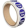 Gluten Free Food Labeling Stickers, 1 Inch Round [500 Labels per Roll]