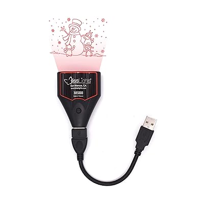 BlissLights Holiday Port USB Indoor Laser Projector - Cheerful Snowman with Motion