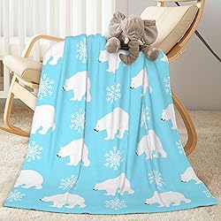 Duduho Cute Polar Bears with Snowflakes Baby