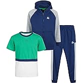 RBX Boys Sweatpants Set - 3 Piece Fleece Pullover Boys Hoodies Athletic Shirt & Kids Jogger Sweatpants Activewear Set (4-12)