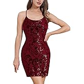 Women Sequin Short Homecoming Dresses for Teens Spaghetti Straps Tight Bodycon Mini Dress Dance Party Sparkly HOCO Dresses