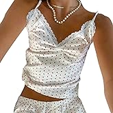 Aopwsrlyi Womens Cute Heart Pajama Set Sleeveless Lace V Neck Cami Top and Shorts Set 2 Piece Cotton Pajama Set Sleepwear