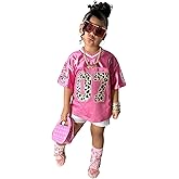 SOLY HUX Toddler Girl's Graphic Jersey Shirts Sporty Short Sleeve T-Shirt Summer Tops Y2k Clothes Streetwear