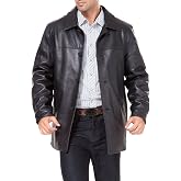 BGSD Men Samuel New Zealand Lambskin Leather Car Coat (Also available in Big and Tall and Short)