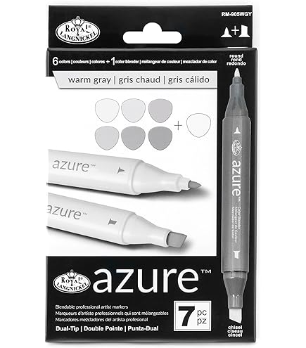 Amazon.com: Royal & Langnickel Azure, 7pc Dual-Tip, Alcohol Based