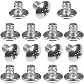 MroMax 15Pcs M4 x 5mm Truss Head Machine Screws, 304 Stainless Steel | Fully Threaded Phillips Screws, Wide Flat Head for PCBs 3D Printer Heatbeds Drones Electronics Assembly