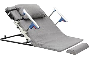 PUZAU Adjustable Electric Lifting Bed Backrest for Elderly, Pregnant Women Limited Mobility – Premium Linen Fabric High-Density Foam – 330 lbs Capacity – Quiet Motor, 2-80° Adjustable Angle